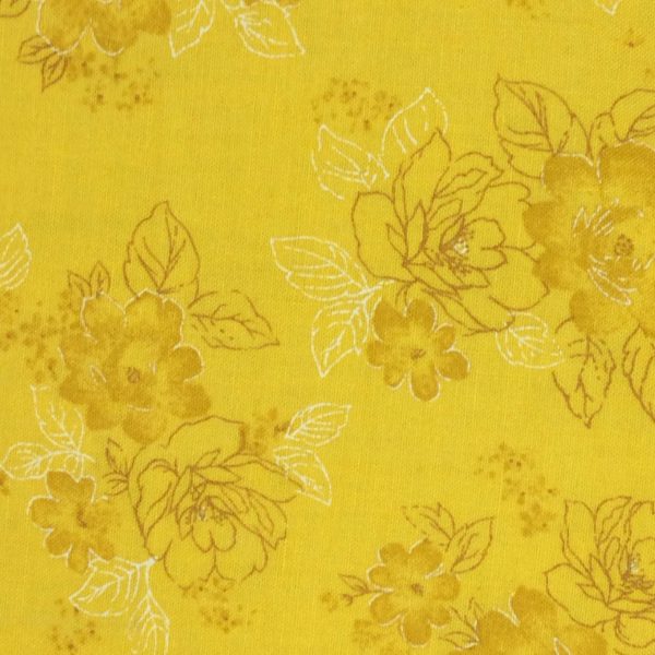 Estampado floral amarillo - Pajaritas Felinas